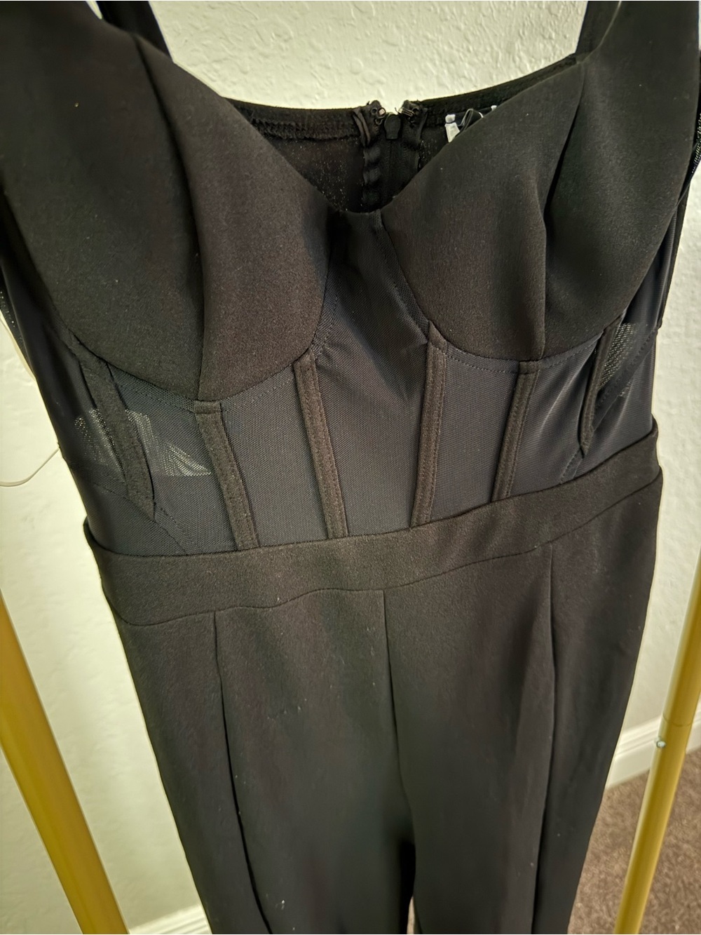Windsor Black Corset-Style Jumpsuit | Women’s Size Large - Picture 3 of 5